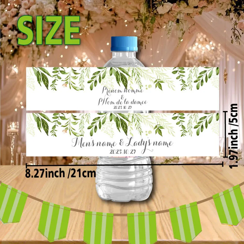Anniversary Party Customized Labels Personalized Bottle 24pcs Labels Water Bottle Stickers Customized Name Text Stickers