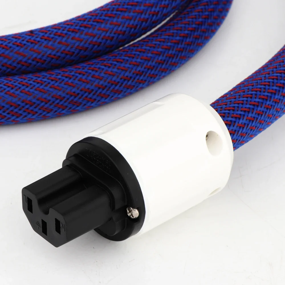 HIFI Power Cable 4square OFC Copper Wire Hi-Fi AC Mains Cable Audio Grade Power Leads EU/US Plug Power Cable