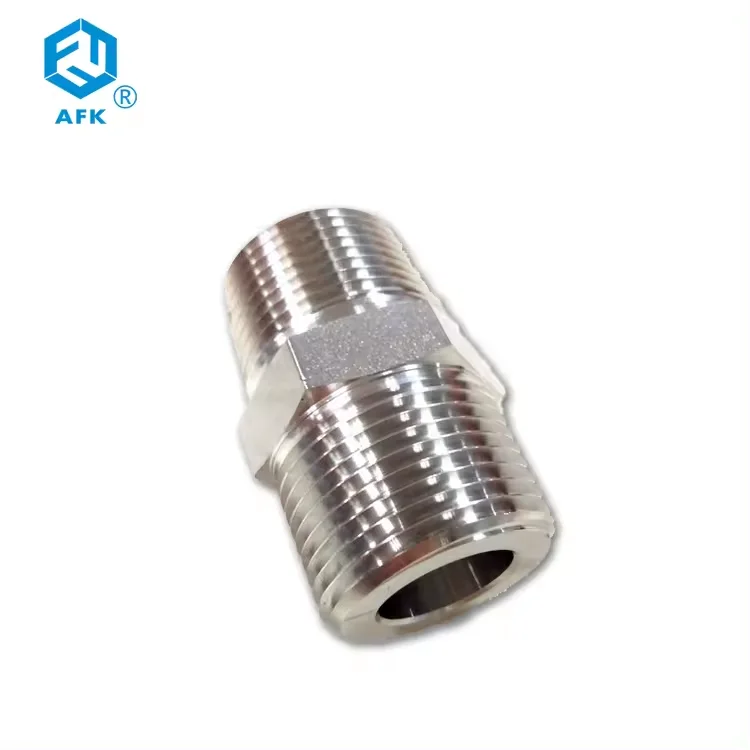 1/8in 1/4in 3/8in 1/2in 3/4in Instrumentation Pipe Fittings Stainless steel 316/316L Monel Duplex Male Thread NPT Hex Nipple