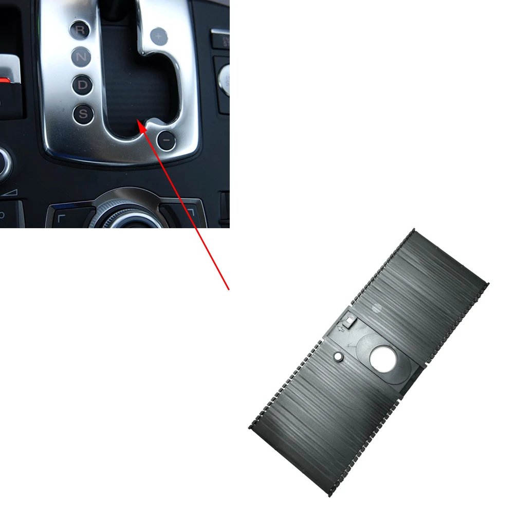 Fit For LHD Audi A8 D3 S8 2004-2010 Gear Lever Strip Selector Console Blind Dust Shift Slide Cover ,4E1713187A 3W1713111J