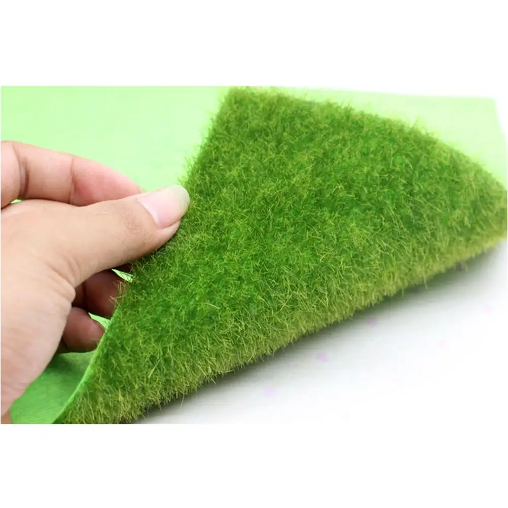 5pcs Artificial Moss Decor High Quality Plastic Long Life Glossy Realistic Shape L scaping Wall Garden Decor Mini Props Carpet