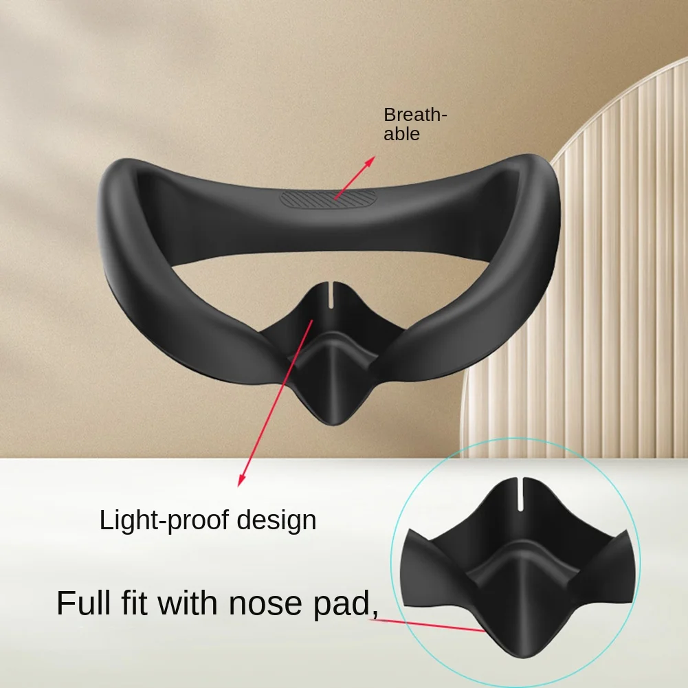 Cuscinetto per gli occhi per Pico 4 Maschera protettiva di ricambio in silicone Custodia protettiva Maschera anti-sudore Accessori per occhiali VR(Bianco)