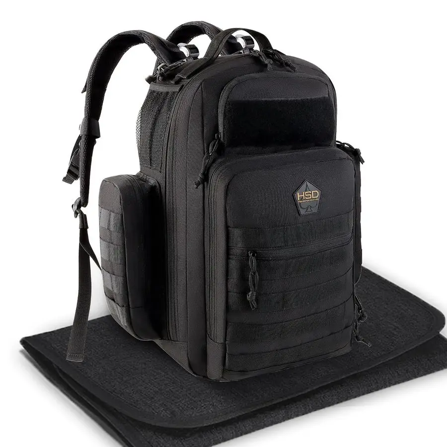 

Baby Diaper Backpack, MilitaryGrade, Waterproof, Compact Baby Travel Bag with Diaper Changing Mat