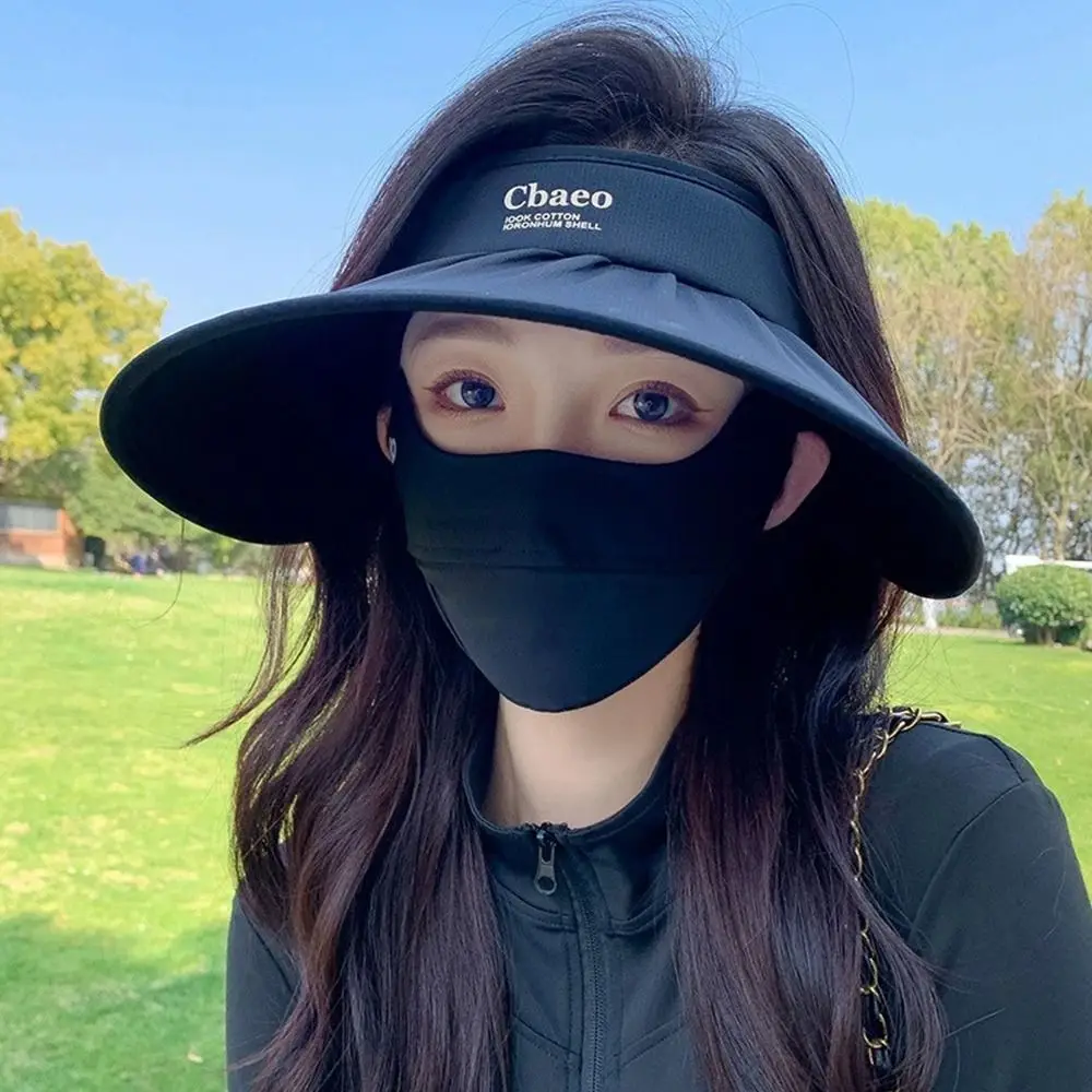 

Summer Large Brim Empty Top Sun Hat Sun Protection Breathable Sunshade Hat Casual Foldable Sports Visor Men Women