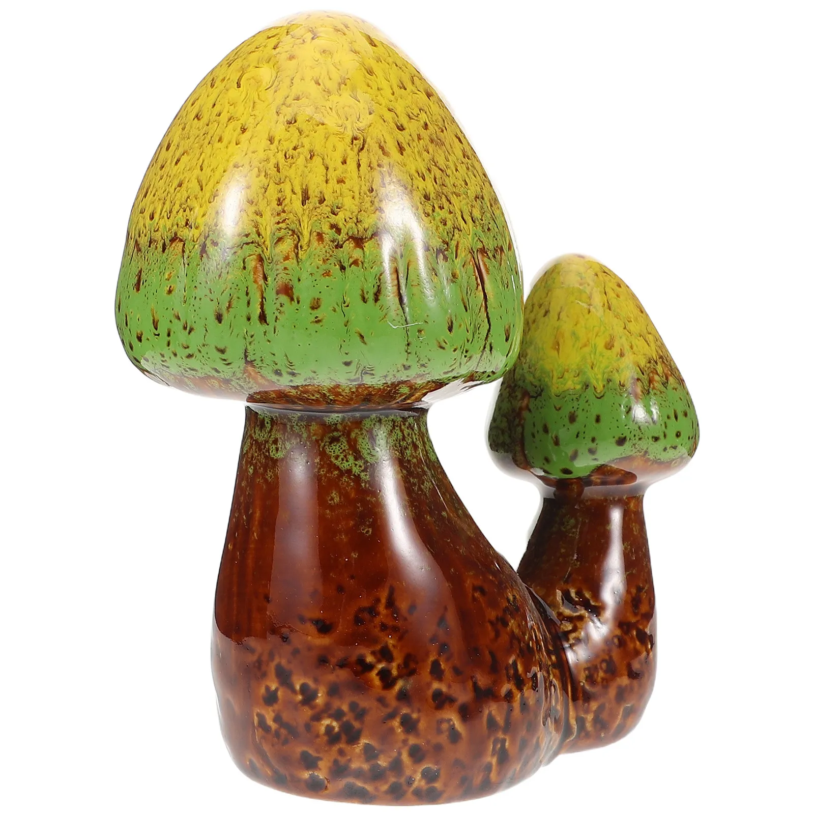 Ceramic Garden Mushroom Decorations Unique Outdoor Indoor Statue Ornaments for Lawn Flower Pot Planters Yard Decor