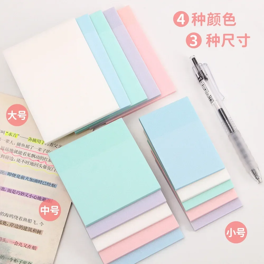 50 Sheets Transparent Sticky Notes  Waterproof Translucent Color Memo Pad  Office And School Supplies