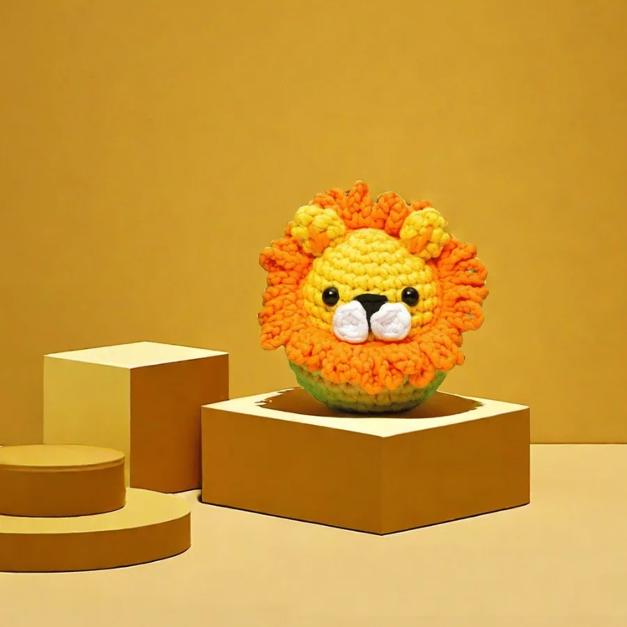 大人用かぎ針編み糸キット DIY漫画人形セット 英語マニュアル付き 編み物手作りセット 初心者向け 1セット 新しいかぎ針編みマスター