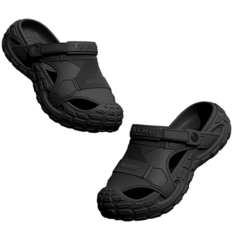 

Мужские тапочки Baotou, новинка 2025, мужская верхняя одежда, спортивные нескользящие пляжные сандалии