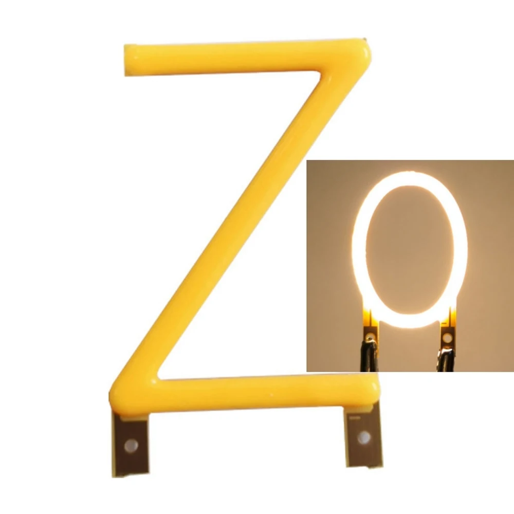 لتقوم بها بنفسك A-Z 0-9 COB LED خيوط الأبجدية رقم الرسالة 3 فولت رموز مرنة مخصصة خمر اديسون نمط علامات لمبة أجزاء المصباح #6