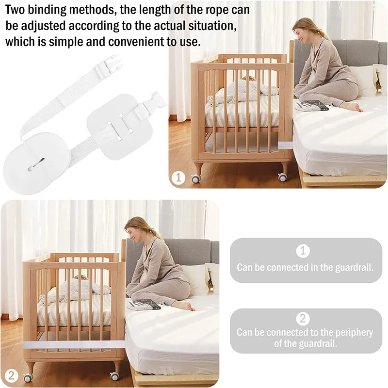 Connecteur de lit, sangle de matelas, feuille de ceinture, support de fixations en fibres pour bébé, cordes de pont CPull, sangles jumelles,