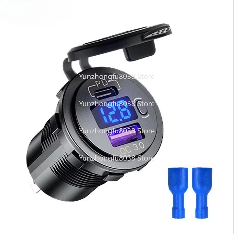 For Modified Motorcycles, Ultra-fast Pd 40w Mobile Phone Charger, Car, Waterproof USB Interface 12 24v Voltage