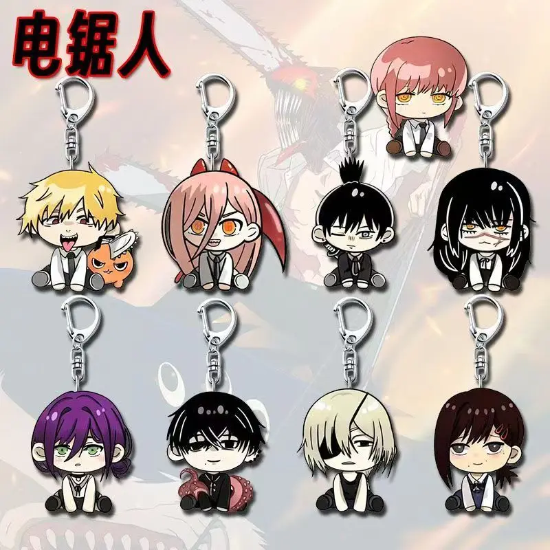 

9 стилей бензопила человек Reze Arc акриловый брелок Makima фигурка аксессуар мощность акриловый кулон Denji милые коллекционные игрушки для мальчиков