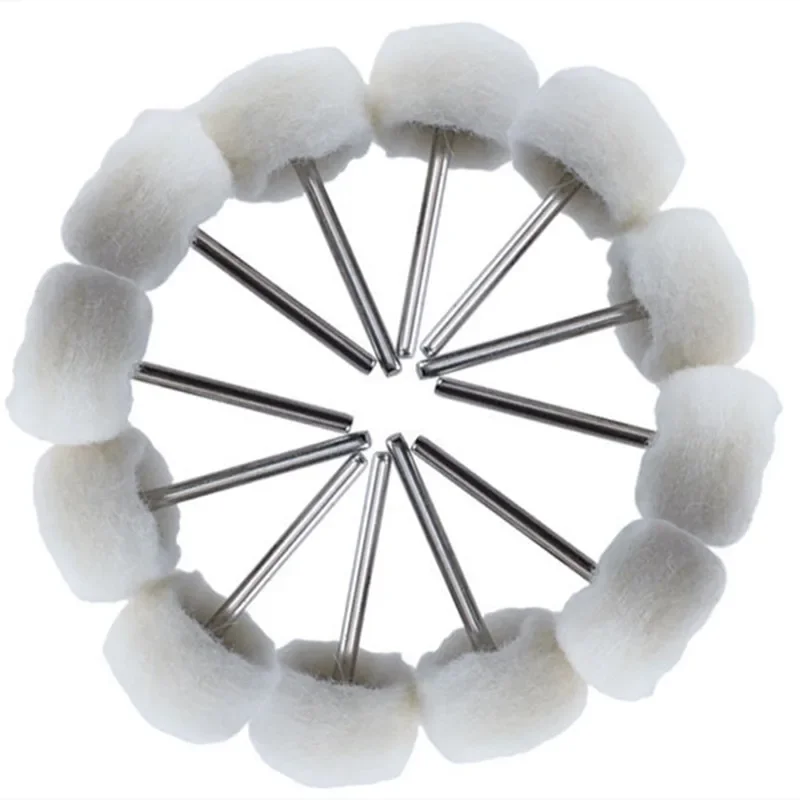 

10Pcs Mini grinding sanding head abrasive disc felt 3mm Shank buffing wheels metal Polish Brush Drill Rotary Tool Accessories