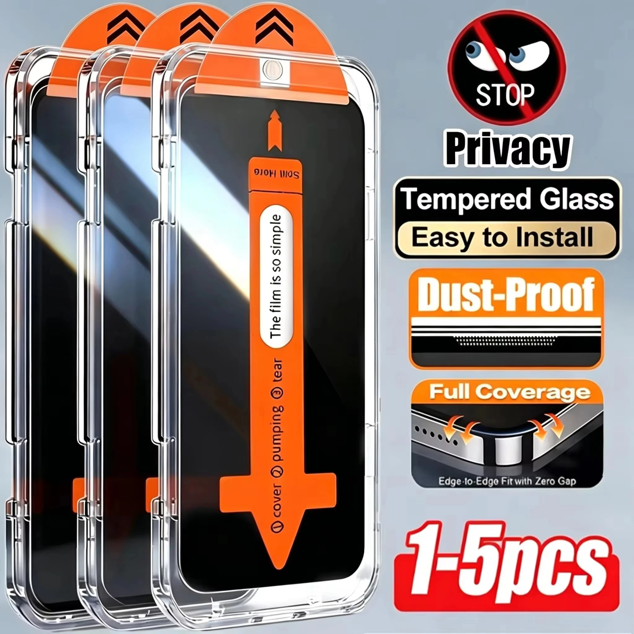 Privacy Full Cover Tempered Glass Screen Protector For Samsung S24 S25 S26 Ultra S23 S22 S20 FE A57 A16 A17 A56 A37 A27 A07 A55