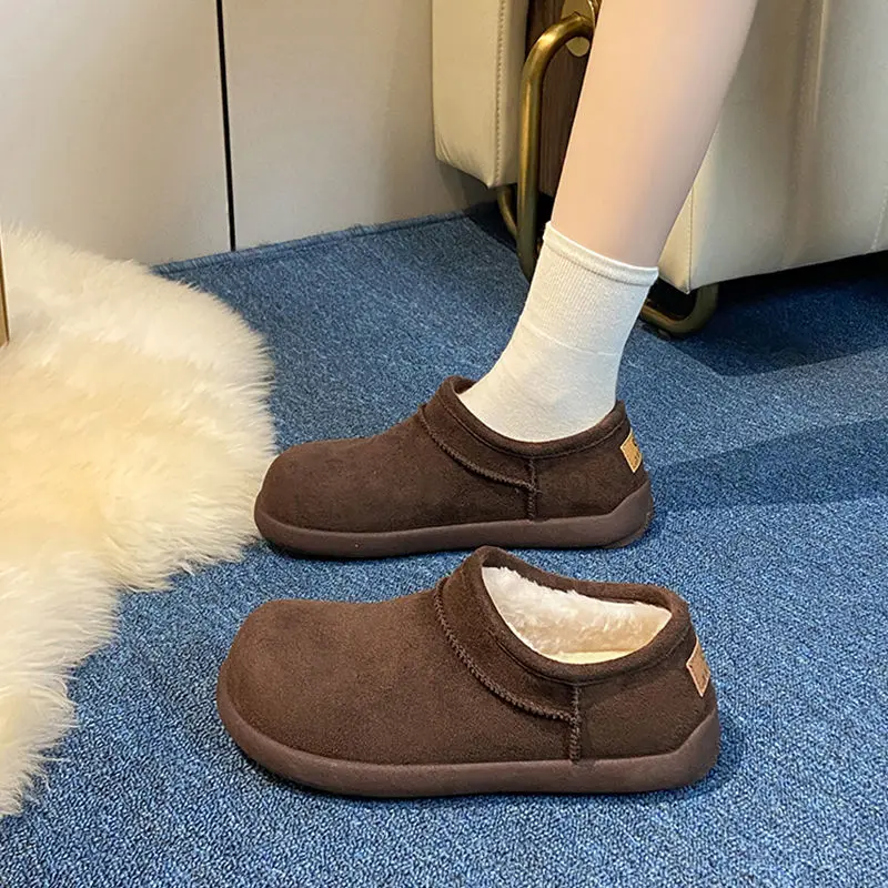 

Новые женские зимние тапочки-слипоны на плоской подошве с флисовой подкладкой для тепла