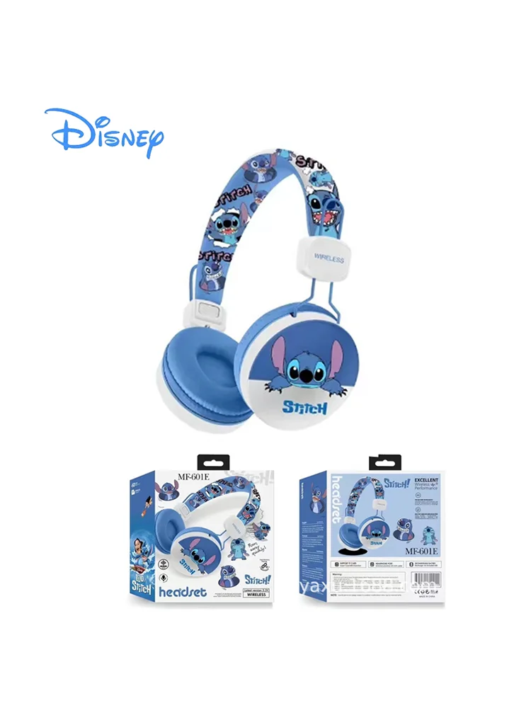 Disney Mickey Stitch Fones de ouvido sem fio Bluetooth Surround Som Estéreo, Fones de ouvido