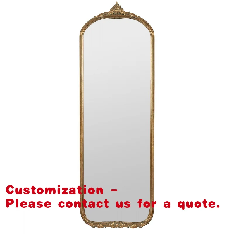 

Customize.Vintage Gold Beaded Full Length Mirror Classic Ornate European Design Luxury Home Accent