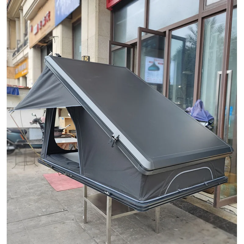 High Quality Wholesale 2-3 Person Australia Aluminum Triangle Hard Shell Four Season Car Roof Top Tent For Outdoor Camping