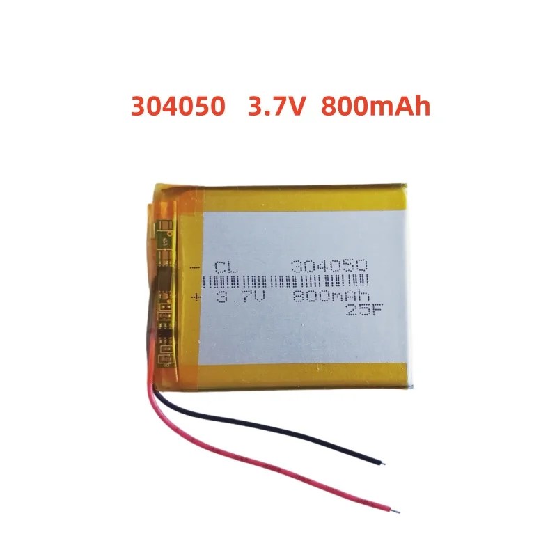 

304050 3.7V 800mAh Lithium Polymer LiPo Rechargeable Battery Li cells For PAD DVD E-book Note Book Bluetooth Headset Mobile