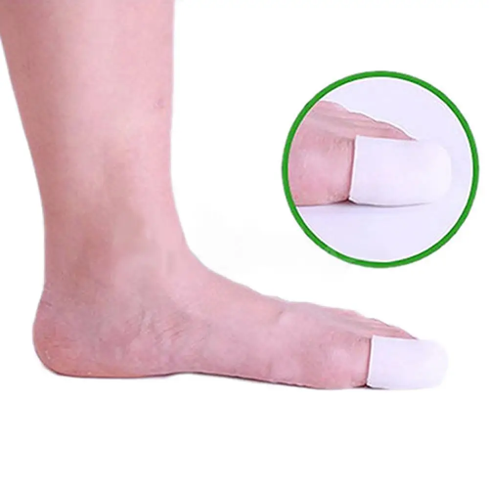 1 คู่ซิลิโคน Toe Caps Blisters Corns บรรเทาอาการปวด Foot Care Caver หมวกซิลิโคน Toe Gel Protector แขนหลอดคุด
