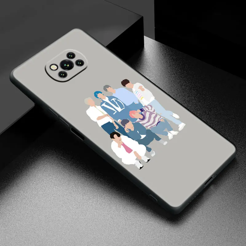 Euphoria Jungkook KPOP Black Phone Case For Xiaomi Mi POCO M6 Pro F5 X5 X4 X3 NFC M5S M3 M4 Pro 5G F3 F4 GT F1 F2 Cartoon Cover