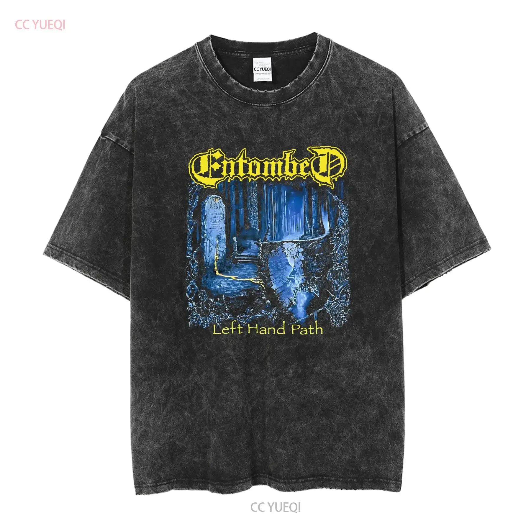 Entombed Left Hand Path Swedish Death Metal T Shirt Sz XXL Dismember Clandestine long or short sleeves vintage Washed Casual
