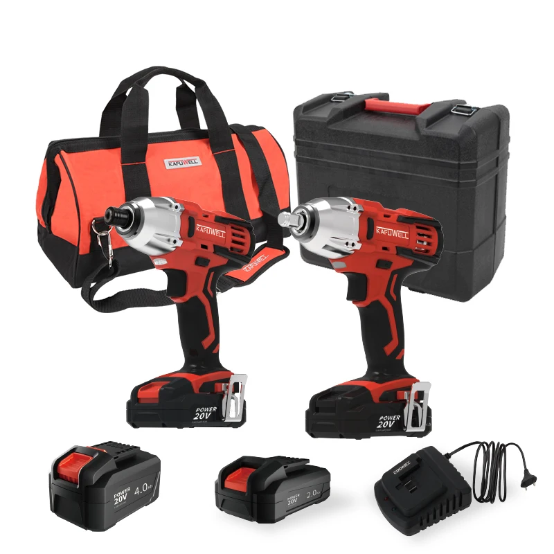 KAFUWELL PA4219-21 Electric Tools Set 3 In One Brushless Combo Kits 3-piece 20v Lithium Ion Cordless Tools