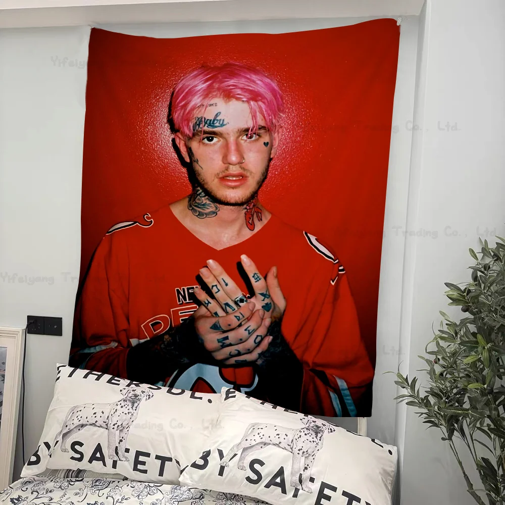 Lil Peep Printed Large Wall Tapestry Hanging Tarot Hippie Wall Rugs Dorm Cheap Hippie Wall Hanging