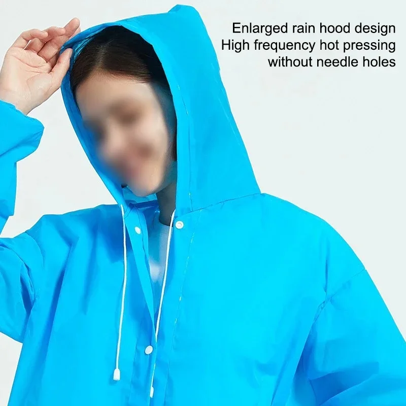 Raincoat Men Women Thickened Impermeable Waterproof Raincoat Tourism Outdoor Hiking Rain Poncho Raincoat Hooded Rain Coat