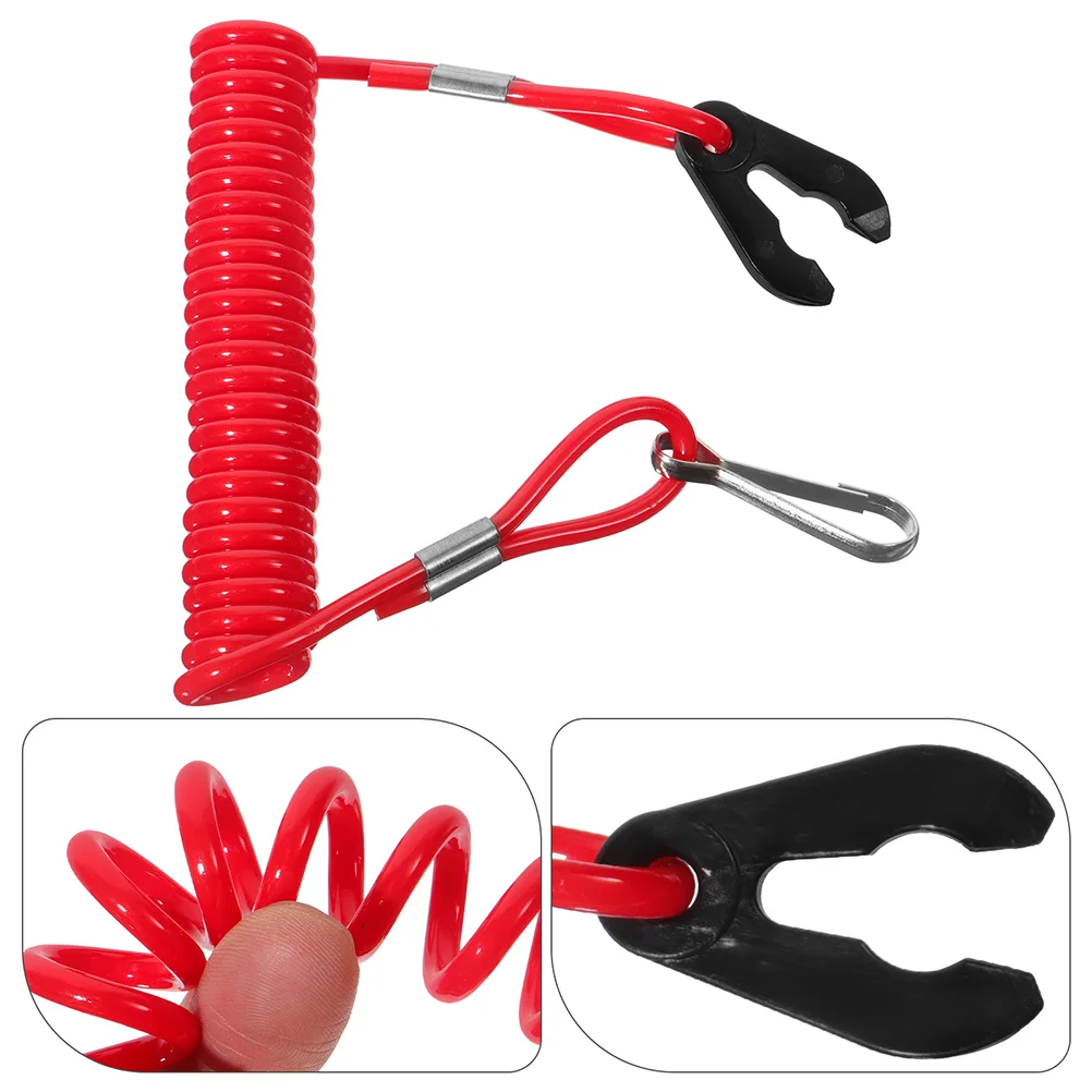 3 Pcs Tow Truck Accessories Outboard Motor Red Rope Safety Cord for Boat Emergency Exercise Marine RV