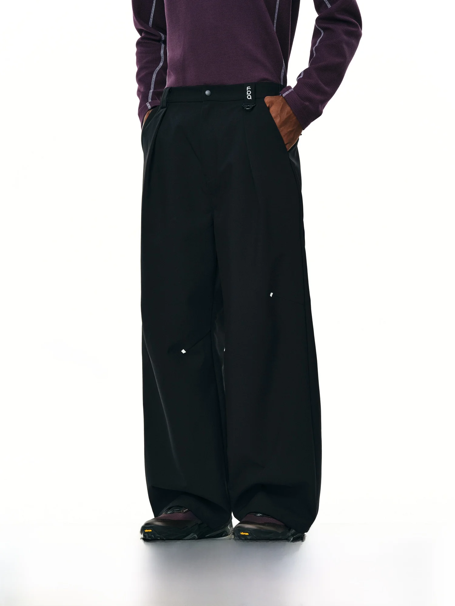 

FPA Men's Outdoor Casual Trousers Pleated Straight Leg Loose Fit Bla Long Pants Youthful Vitali Sle Faionable Loose J...