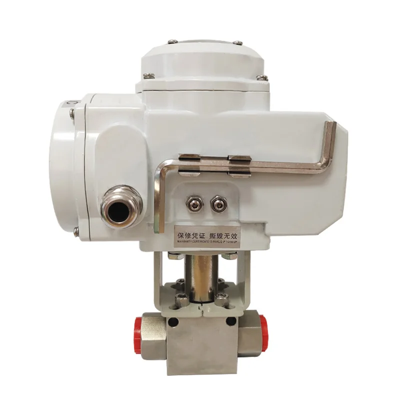 DC24V DC12V High Pressure  Electric Motorized NPT BSP Thread Forged Ball Valve for Steam Pipelines Boilers Nitrogen