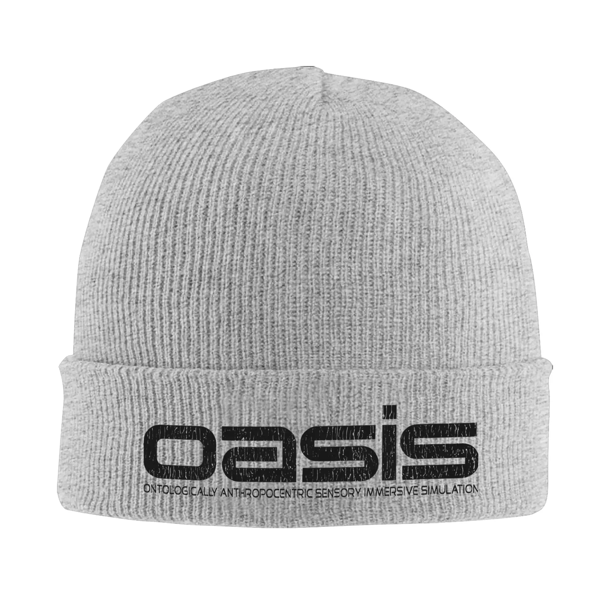 O-Oasis American Heavy Metal Knitted Hat Beanies Winter Hat Warm Unisex Fashion  Cap for Men Women Gifts