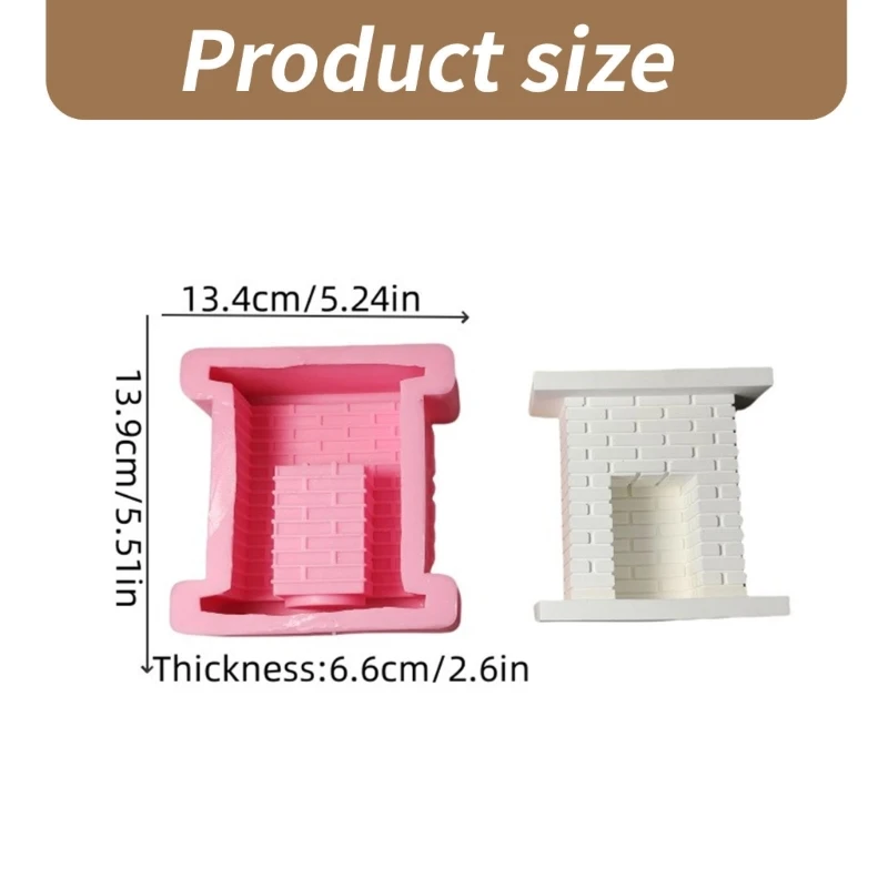 European Fireplaces Holder Silicone Mold Cement Handmade Concrete Resin