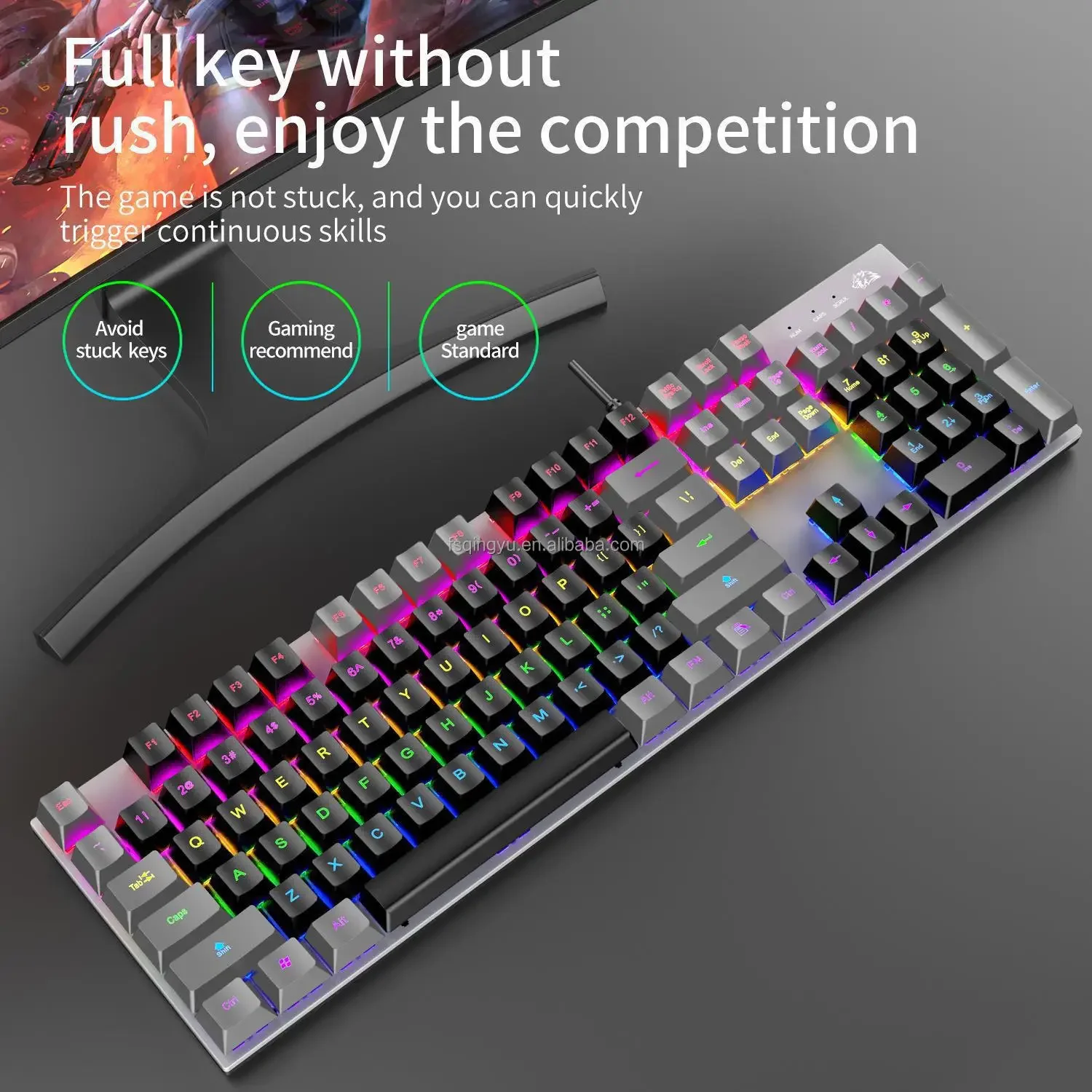 104 key mechanical keyboard wired gaming keyboard color matching custom computer keyboard