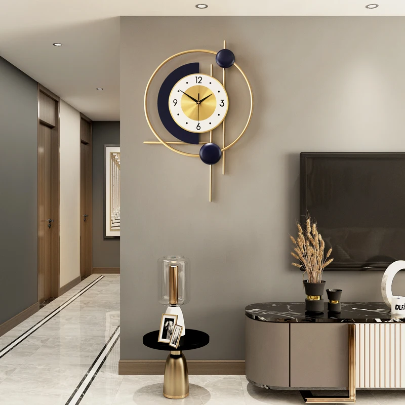 

Nordic creative wall clock living room wall decoration wall art diamond painting home front desk decoration metal art