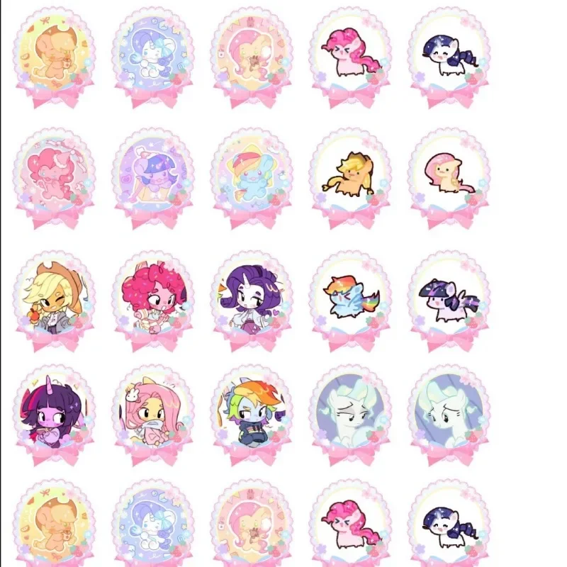 My Little Pony Acrylic Pieces DIY Handmade Material Patch Hairpin Hair Accessories Keychain Pendant Animation Peripheral Gift