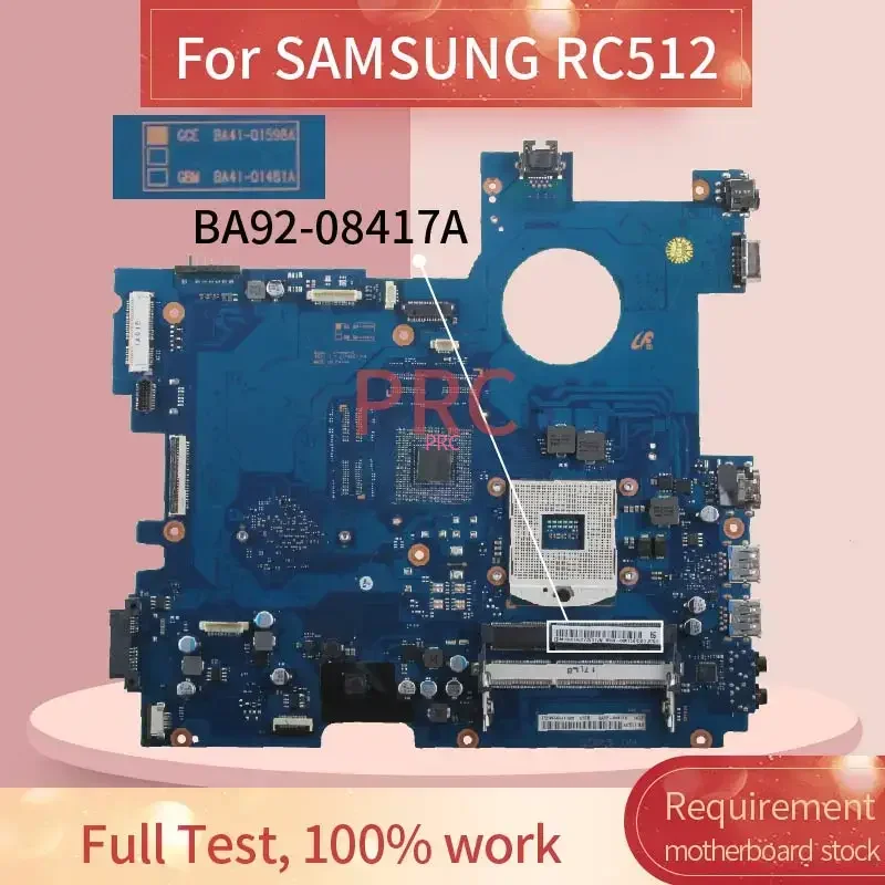 

BA92-08417A For SAMSUNG RC512 Notebook Mainboard BA41-01599A HM65 DDR3 Laptop motherboard