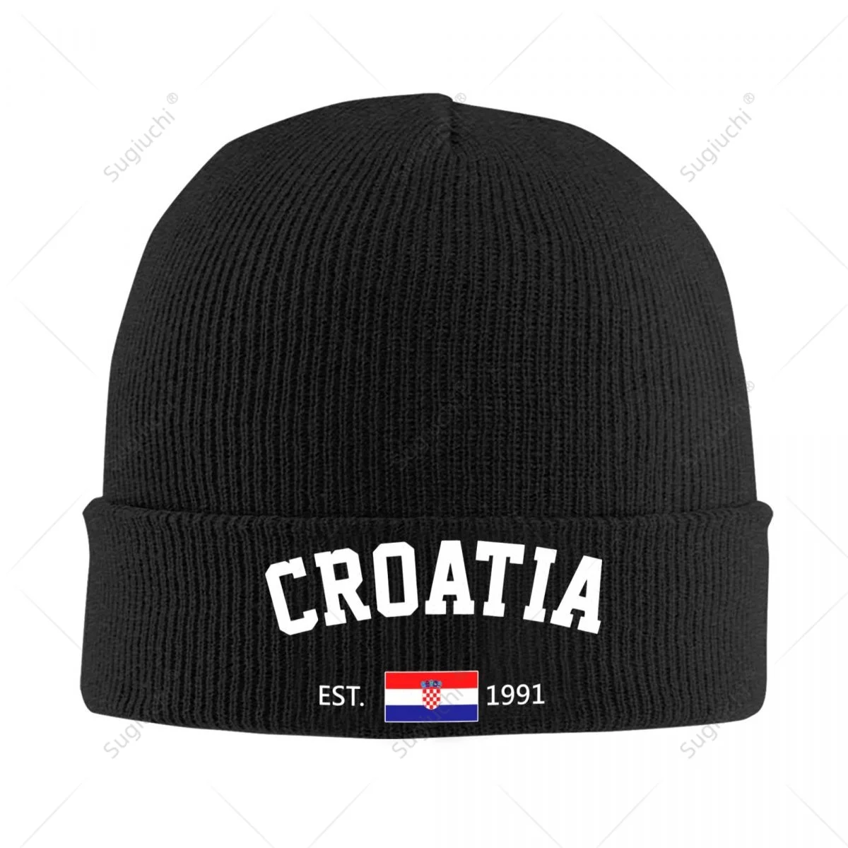 

Knitted Hat Unisex Croatia EST.1991 Independence Day For Men Women Boys Winter Autumn Beanie Cap Warm Bonnet