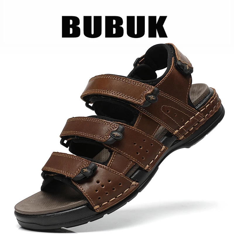 

Кроссовки BUBUK из натуральной кожи для мужчин, легкие, водонепроницаемые, с поддержкой свода стопы, для путешествий и походов