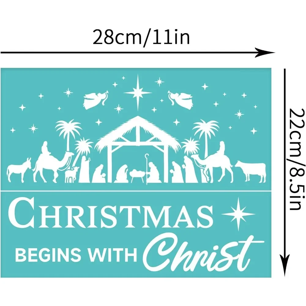 2pcs SelfAdhesive Silk Screen Printing Stencils Christmas Theme Mesh Transfers Stencil Washable Reusable Silkscreen Stencil