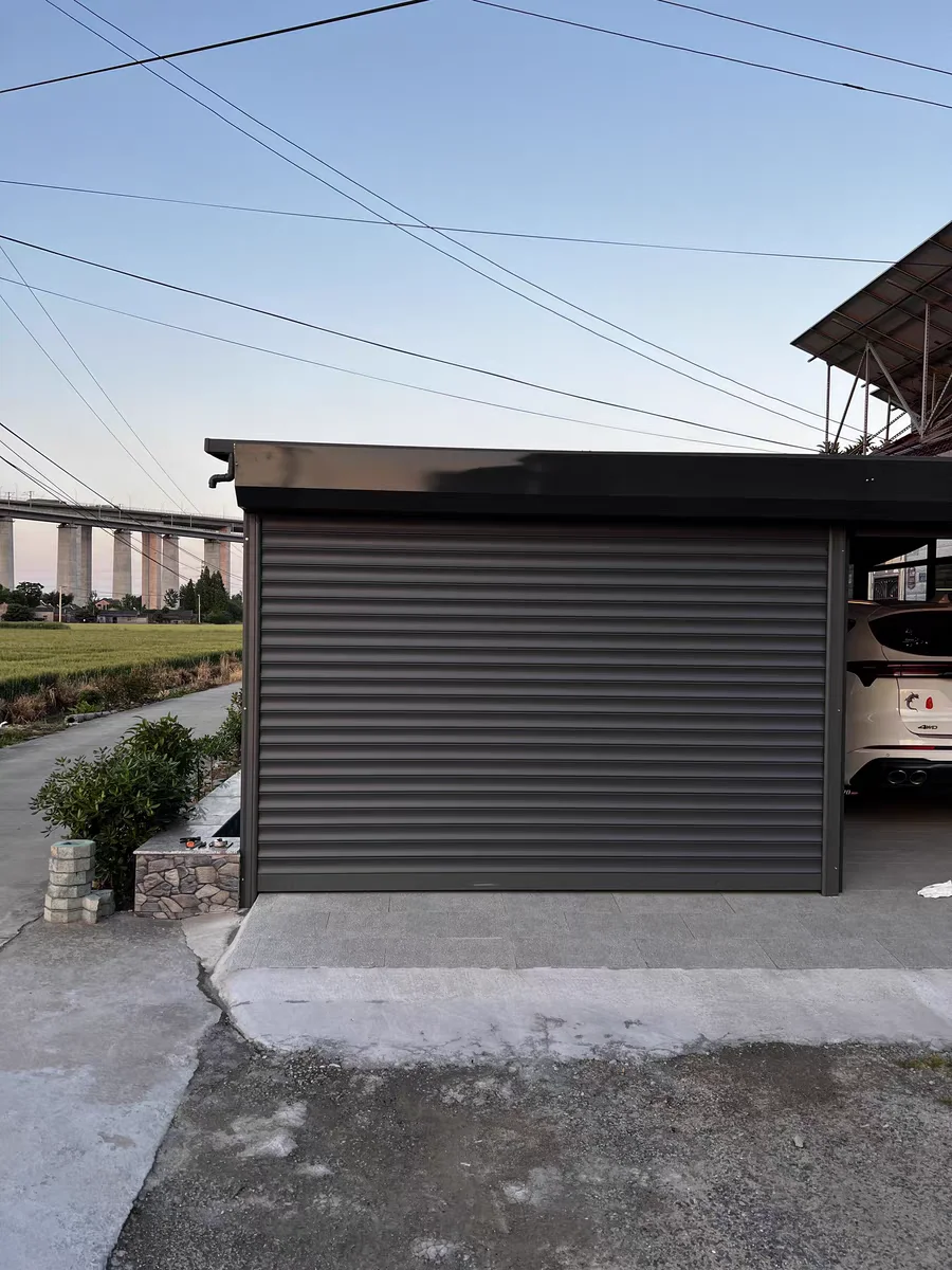 Vertical automatic roller shutter door aluminum durable roll up garage door