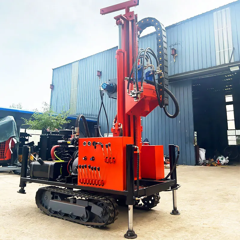 맞춤형 고품질 200m 크롤러 디젤 엔진 수중 시추기 보어홀 리그 광산 시추 장비