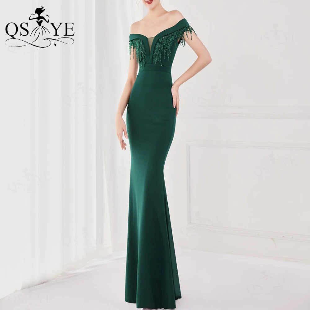 QSYYE – robe de soirée de forme sirène pour femmes, tenue de bal, grande taille, lien spécial, US18