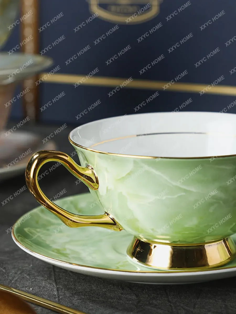 Coffee cup set, high-grade exquisite ceramics, high-level sense, small group, British afternoon tea set, cup and plate home