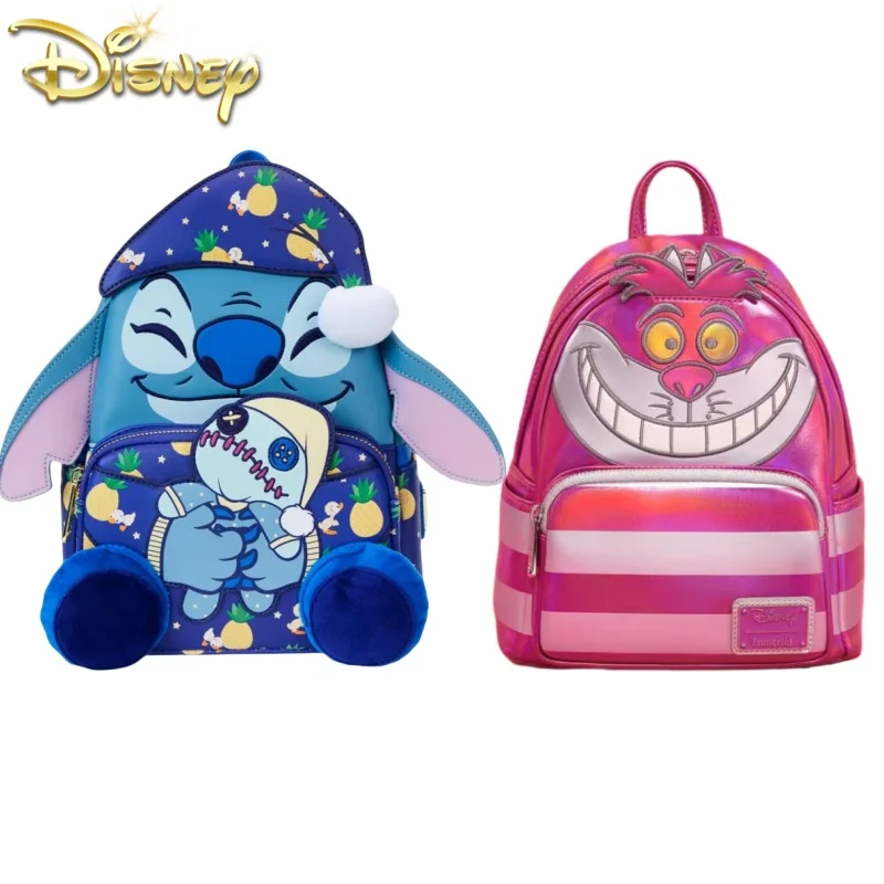 New Loungefly Disney Stitch The Cheshire Cat Anime Toy Story Mini Backpack Woody Puppet Snow White Crossbody Bag Christmas Gifts