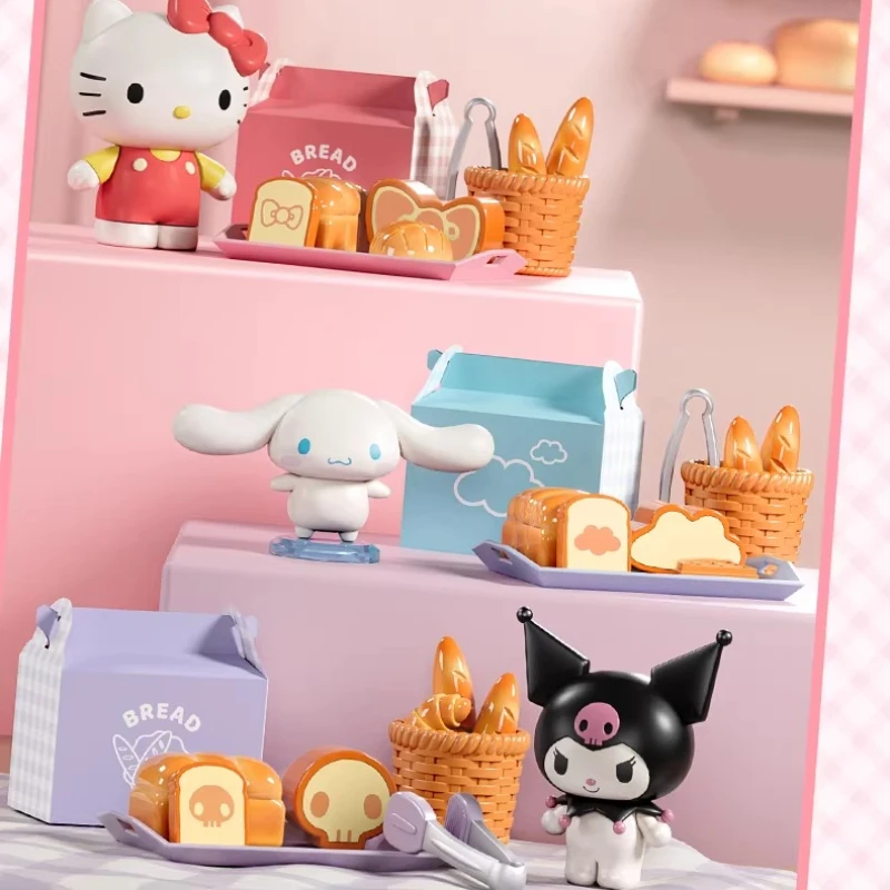 

Sanrio Kuromi Hello Kitty Bakery Store Kawaii Anime Cartoon Toys Collectible Models Desktop Ornaments Children's Holiday Gifts