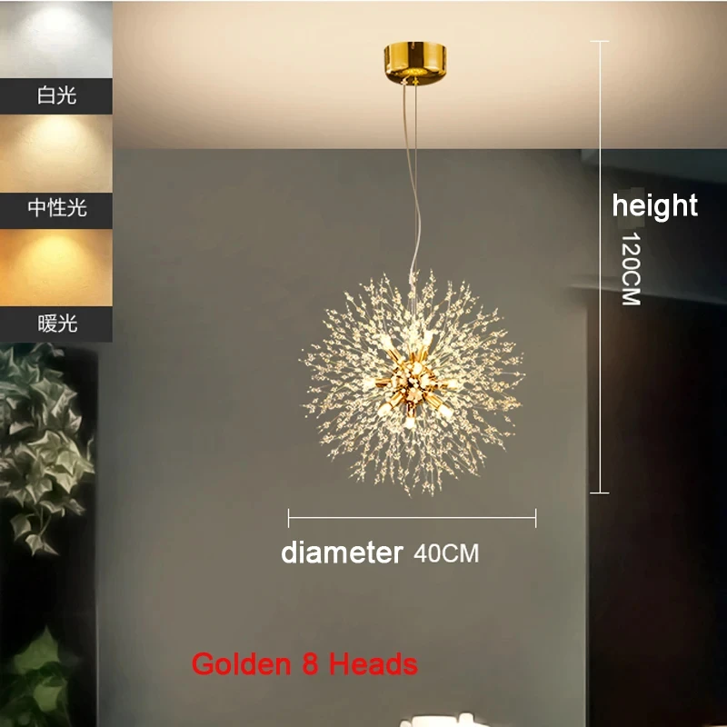 Moderne paardenbloem LED-verlichting hanglampen woonkamer eetkamer slaapkamer hanglampen sterrenhemel vuurbal verlichtingsarmaturen