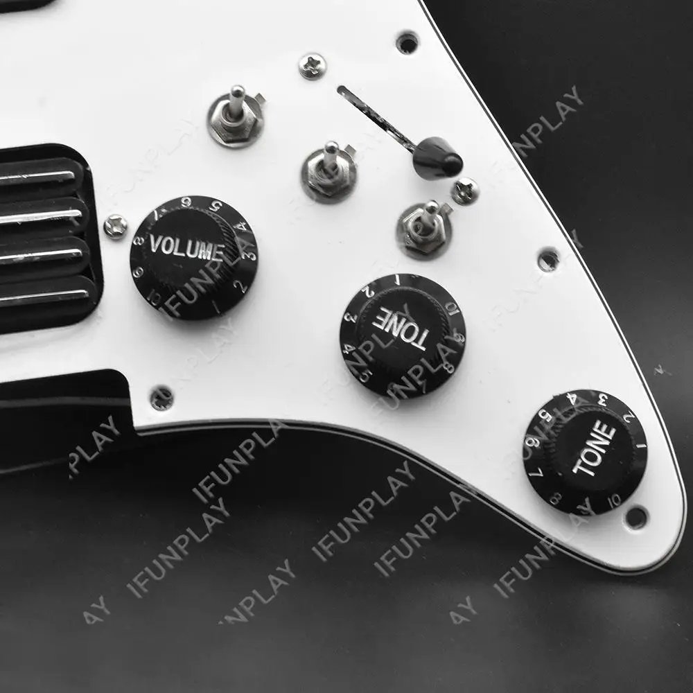 SSH محملة مسبقا لوحة خدش لفائف تقسيم 2 هامبوكر صغير + 4 لفائف بيك جارد بيك اب مع قطعة واحدة تبديل بيك اب