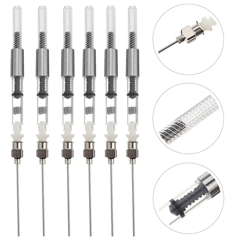 6 Pcs Fountain Pen Blotter Ink Absorber Syringe Device Plastic Student Absorption Stationery Supplies Inking Aid